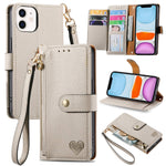 Liebe Reißverschluss Lanyard Leder Handyhülle, Für iPhone 12 Pro Max, Für iPhone 11 Pro Max, Für iPhone 11, Für iPhone 11 Pro, Für iPhone X / XS, Für iPhone XR, Für iPhone XS Max, Für iPhone 7 Plus / 8 Plus
