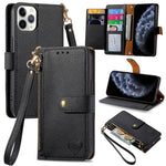 Liebes-Reißverschluss-Lanyard-Leder-Handyhülle, für iPhone 14 Pro Max, für iPhone 7 / 8 / SE 2022, für iPhone 13 Pro Max, für iPhone 13 Pro, für iPhone 13, für iPhone 13 mini, für iPhone 12 mini, für iPhone 12 / 12 Pro