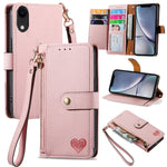 Liebe Reißverschluss Lanyard Leder Handyhülle, Für iPhone 12 Pro Max, Für iPhone 11 Pro Max, Für iPhone 11, Für iPhone 11 Pro, Für iPhone X / XS, Für iPhone XR, Für iPhone XS Max, Für iPhone 7 Plus / 8 Plus