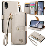 Liebe Reißverschluss Lanyard Leder Handyhülle, Für iPhone 12 Pro Max, Für iPhone 11 Pro Max, Für iPhone 11, Für iPhone 11 Pro, Für iPhone X / XS, Für iPhone XR, Für iPhone XS Max, Für iPhone 7 Plus / 8 Plus