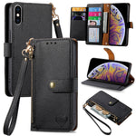 Liebe Reißverschluss Lanyard Leder Handyhülle, Für iPhone 12 Pro Max, Für iPhone 11 Pro Max, Für iPhone 11, Für iPhone 11 Pro, Für iPhone X / XS, Für iPhone XR, Für iPhone XS Max, Für iPhone 7 Plus / 8 Plus