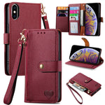 Liebe Reißverschluss Lanyard Leder Handyhülle, Für iPhone 12 Pro Max, Für iPhone 11 Pro Max, Für iPhone 11, Für iPhone 11 Pro, Für iPhone X / XS, Für iPhone XR, Für iPhone XS Max, Für iPhone 7 Plus / 8 Plus