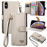 Liebe Reißverschluss Lanyard Leder Handyhülle, Für iPhone 12 Pro Max, Für iPhone 11 Pro Max, Für iPhone 11, Für iPhone 11 Pro, Für iPhone X / XS, Für iPhone XR, Für iPhone XS Max, Für iPhone 7 Plus / 8 Plus
