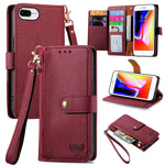 Liebe Reißverschluss Lanyard Leder Handyhülle, Für iPhone 12 Pro Max, Für iPhone 11 Pro Max, Für iPhone 11, Für iPhone 11 Pro, Für iPhone X / XS, Für iPhone XR, Für iPhone XS Max, Für iPhone 7 Plus / 8 Plus