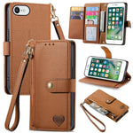 Liebe Reißverschluss Lanyard Leder Handyhülle, Für iPhone 12 Pro Max, Für iPhone 11 Pro Max, Für iPhone 11, Für iPhone 11 Pro, Für iPhone X / XS, Für iPhone XR, Für iPhone XS Max, Für iPhone 7 Plus / 8 Plus