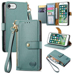Liebe Reißverschluss Lanyard Leder Handyhülle, Für iPhone 12 Pro Max, Für iPhone 11 Pro Max, Für iPhone 11, Für iPhone 11 Pro, Für iPhone X / XS, Für iPhone XR, Für iPhone XS Max, Für iPhone 7 Plus / 8 Plus