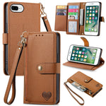 Liebe Reißverschluss Lanyard Leder Handyhülle, Für iPhone 12 Pro Max, Für iPhone 11 Pro Max, Für iPhone 11, Für iPhone 11 Pro, Für iPhone X / XS, Für iPhone XR, Für iPhone XS Max, Für iPhone 7 Plus / 8 Plus