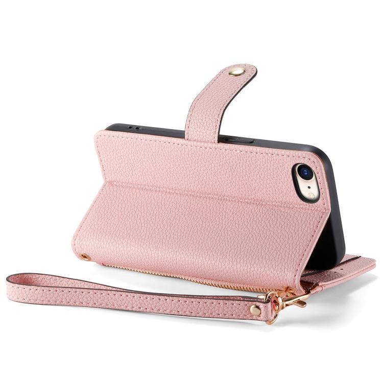 Liebes-Reißverschluss-Lanyard-Leder-Handyhülle, für iPhone 17e / 16e, für iPhone 17 Pro Max, für iPhone 17 Pro, für iPhone 17, für iPhone Air, für iPhone 16 Pro Max, für iPhone 16 Pro, für iPhone 16 Plus
