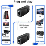 HDMI Extender 50m Audio Video 1080P über Cat5 Cat6 Ethernet Kabel Übertragung verlustfreies Signal HDMI Langstreckenverlängerungsadapter