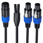 JUNSUNMAY Speakon Buchse zu Speakon Stecker 2 in 1 Audio Lautsprecher Adapterkabel, Länge: 50cm