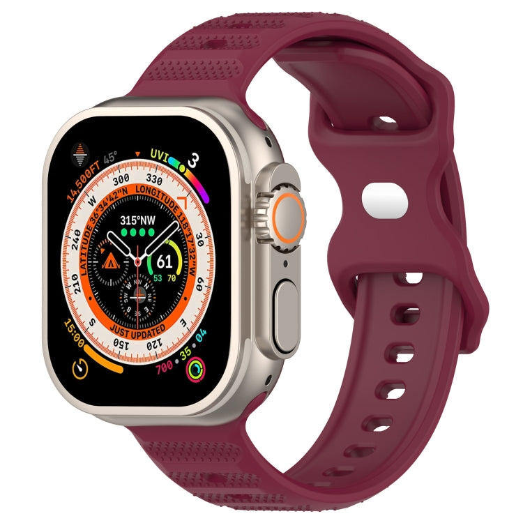 Silikonarmband mit umgekehrter Schnalle und Punktstruktur, für Apple Watch 38 mm