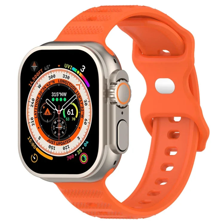 Silikonarmband mit umgekehrter Schnalle und Punktstruktur, für Apple Watch 38 mm