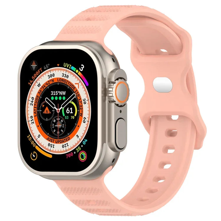 Silikonarmband mit umgekehrter Schnalle und Punktstruktur, für Apple Watch 38 mm
