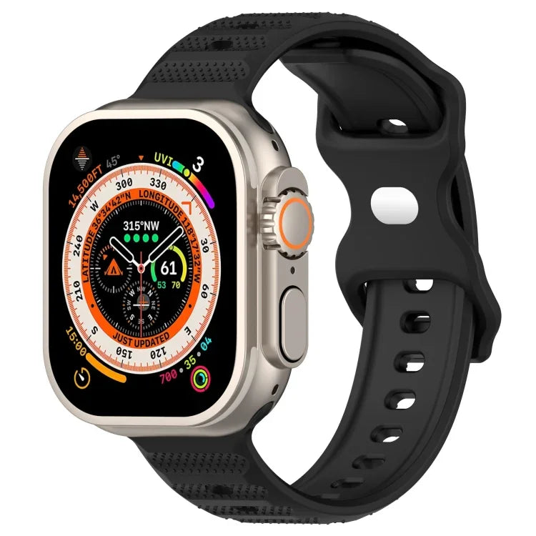 Silikonarmband mit umgekehrter Schnalle und Punktstruktur, für Apple Watch 38 mm