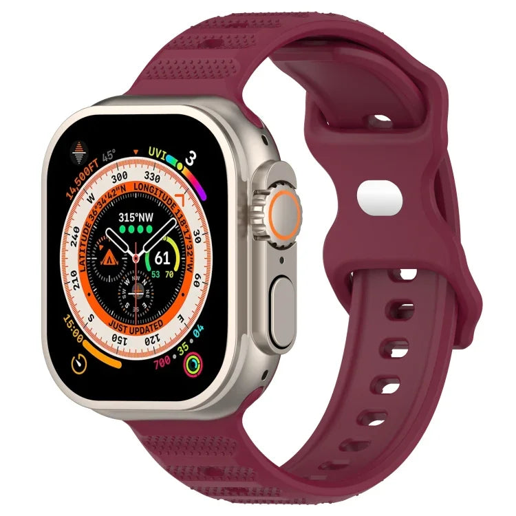 Silikonarmband mit umgekehrter Schnalle und Punktstruktur, für Apple Watch 38 mm