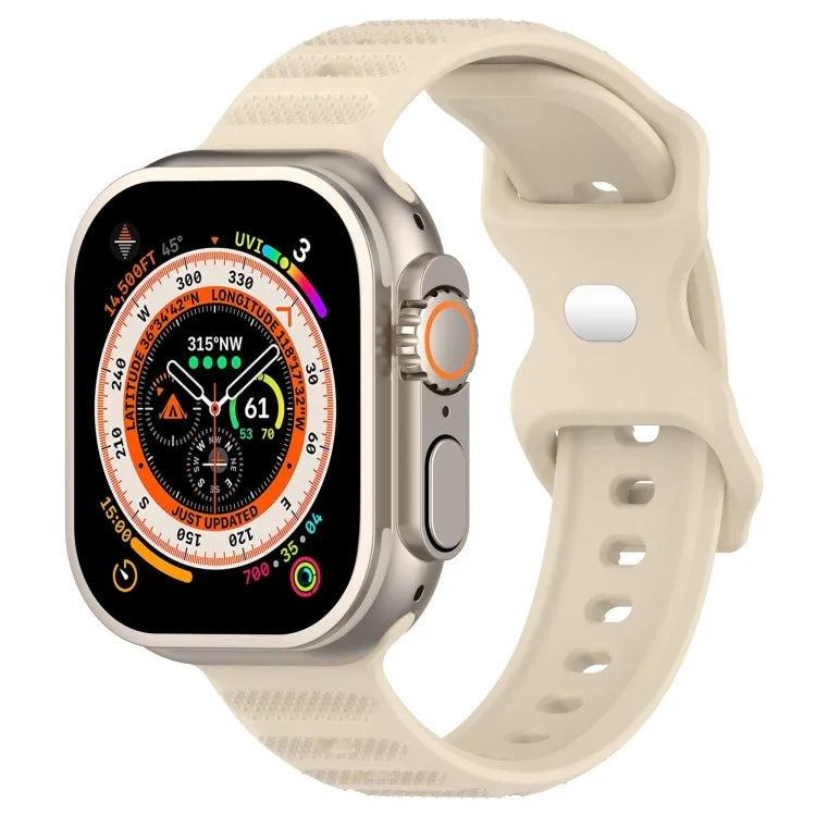 Silikonarmband mit umgekehrter Schnalle und Punktstruktur, für Apple Watch 38 mm