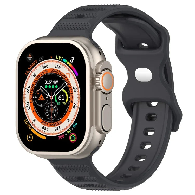 Silikonarmband mit umgekehrter Schnalle und Punktstruktur, für Apple Watch 38 mm