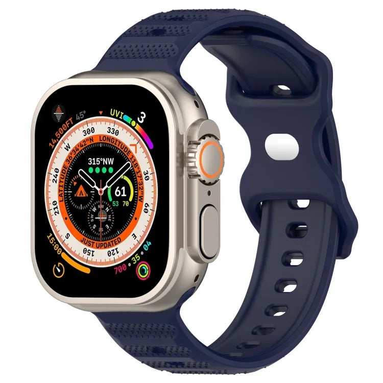 Silikonarmband mit umgekehrter Schnalle und Punktstruktur, für Apple Watch 38 mm