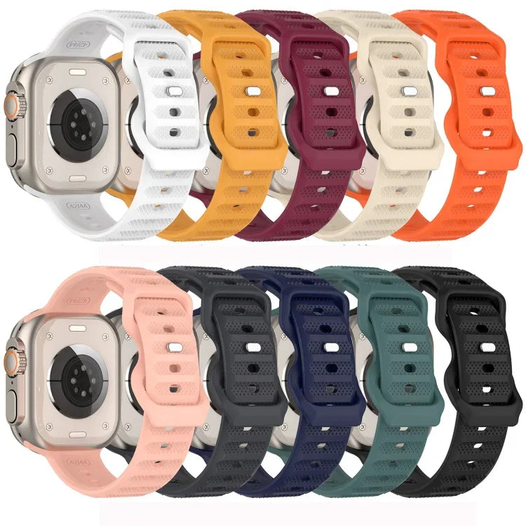 Silikonarmband mit umgekehrter Schnalle und Punktstruktur, für Apple Watch 38 mm