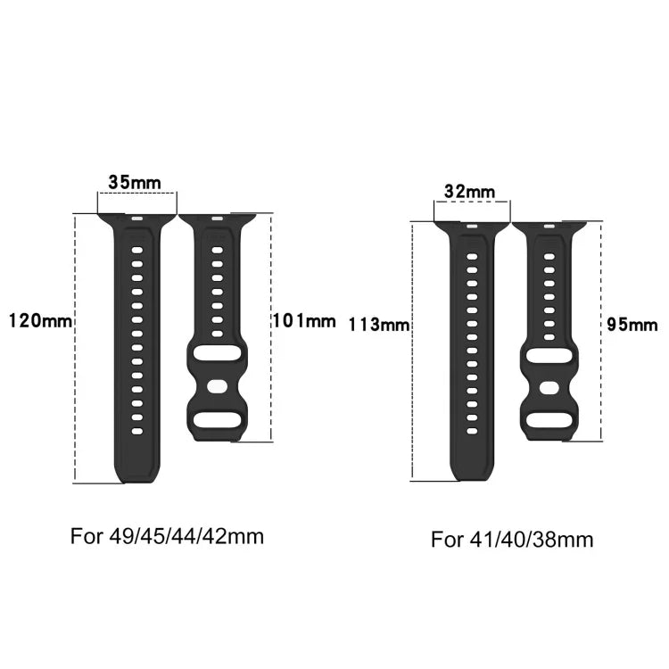 Silikonarmband mit umgekehrter Schnalle und Punktstruktur, für Apple Watch 38 mm