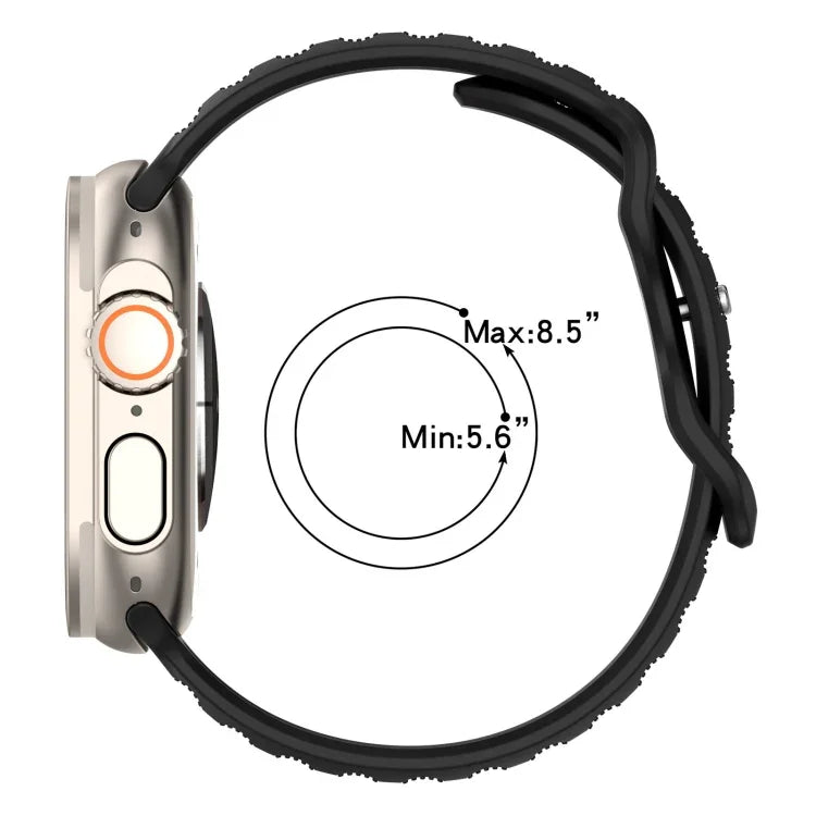 Silikonarmband mit umgekehrter Schnalle und Punktstruktur, für Apple Watch 38 mm