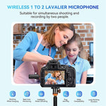 3 in 1 Mini kabellose Lavalier-Mikrofone für iPhone / Android / Kamera mit Geräuschreduktionsfunktion, Eins zu Zwei