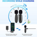 3 in 1 Mini kabellose Lavalier-Mikrofone für iPhone / Android / Kamera mit Geräuschreduktionsfunktion, Eins zu Zwei