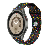 Sportliches Regenbogen Punkte Silikon Schnallen Uhrenarmband, Für Samsung Galaxy Watch 5 Pro, Für Samsung Galaxy Gear Sport, Für Samsung Galaxy Watch Active 2 40mm / 44mm, Für Samsung Galaxy Watch 3 41mm, Für Samsung Galaxy Watch Active 40mm