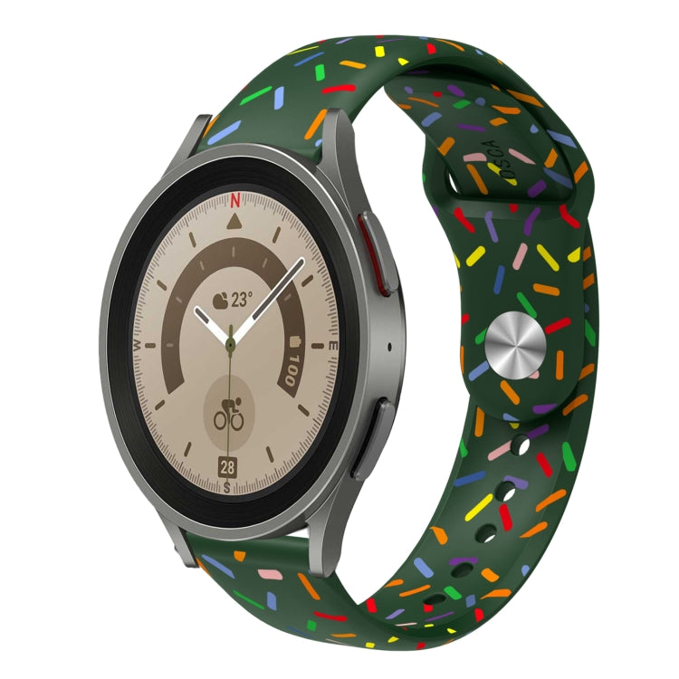 Sportliches Regenbogen Punkte Silikon Schnallen Uhrenarmband, Für Samsung Galaxy Watch 5 Pro, Für Samsung Galaxy Gear Sport, Für Samsung Galaxy Watch Active 2 40mm / 44mm, Für Samsung Galaxy Watch 3 41mm, Für Samsung Galaxy Watch Active 40mm