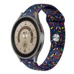 Sportliches Regenbogen Punkte Silikon Schnallen Uhrenarmband, Für Samsung Galaxy Watch 5 Pro, Für Samsung Galaxy Gear Sport, Für Samsung Galaxy Watch Active 2 40mm / 44mm, Für Samsung Galaxy Watch 3 41mm, Für Samsung Galaxy Watch Active 40mm