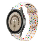 Sportliches Regenbogen Punkte Silikon Schnallen Uhrenarmband, Für Samsung Galaxy Watch 5 Pro, Für Samsung Galaxy Gear Sport, Für Samsung Galaxy Watch Active 2 40mm / 44mm, Für Samsung Galaxy Watch 3 41mm, Für Samsung Galaxy Watch Active 40mm