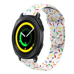 Sportliches Regenbogen Punkte Silikon Schnallen Uhrenarmband, Für Samsung Galaxy Watch 5 Pro, Für Samsung Galaxy Gear Sport, Für Samsung Galaxy Watch Active 2 40mm / 44mm, Für Samsung Galaxy Watch 3 41mm, Für Samsung Galaxy Watch Active 40mm
