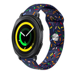 Sportliches Regenbogen Punkte Silikon Schnallen Uhrenarmband, Für Samsung Galaxy Watch 5 Pro, Für Samsung Galaxy Gear Sport, Für Samsung Galaxy Watch Active 2 40mm / 44mm, Für Samsung Galaxy Watch 3 41mm, Für Samsung Galaxy Watch Active 40mm