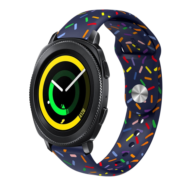 Sportliches Regenbogen Punkte Silikon Schnallen Uhrenarmband, Für Samsung Galaxy Watch 5 Pro, Für Samsung Galaxy Gear Sport, Für Samsung Galaxy Watch Active 2 40mm / 44mm, Für Samsung Galaxy Watch 3 41mm, Für Samsung Galaxy Watch Active 40mm