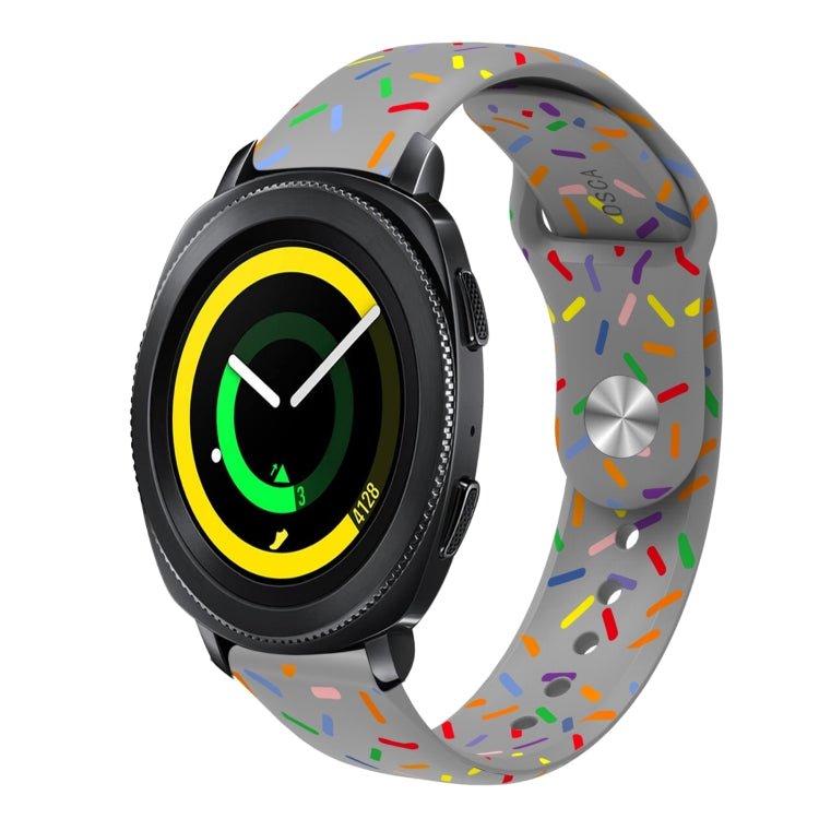 Sportliches Regenbogen Punkte Silikon Schnallen Uhrenarmband, Für Samsung Galaxy Watch 5 Pro, Für Samsung Galaxy Gear Sport, Für Samsung Galaxy Watch Active 2 40mm / 44mm, Für Samsung Galaxy Watch 3 41mm, Für Samsung Galaxy Watch Active 40mm