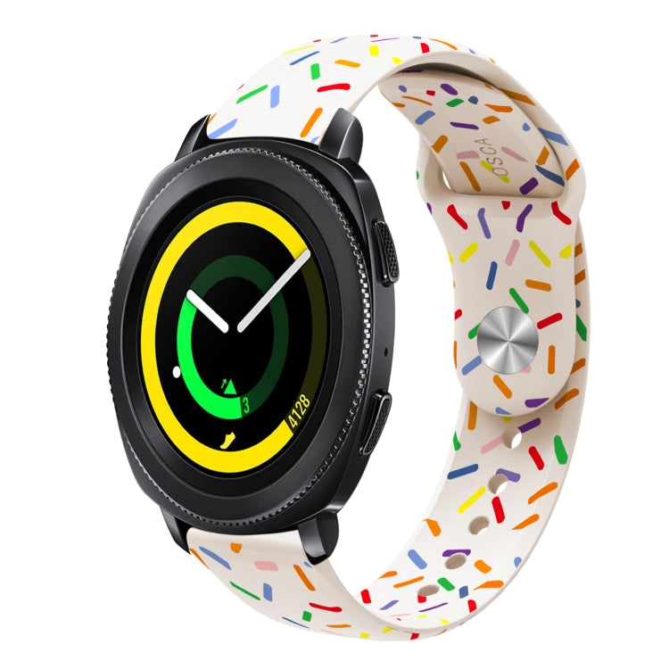 Sportliches Regenbogen Punkte Silikon Schnallen Uhrenarmband, Für Samsung Galaxy Watch 5 Pro, Für Samsung Galaxy Gear Sport, Für Samsung Galaxy Watch Active 2 40mm / 44mm, Für Samsung Galaxy Watch 3 41mm, Für Samsung Galaxy Watch Active 40mm