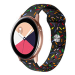 Sportliches Regenbogen Punkte Silikon Schnallen Uhrenarmband, Für Samsung Galaxy Watch 5 Pro, Für Samsung Galaxy Gear Sport, Für Samsung Galaxy Watch Active 2 40mm / 44mm, Für Samsung Galaxy Watch 3 41mm, Für Samsung Galaxy Watch Active 40mm