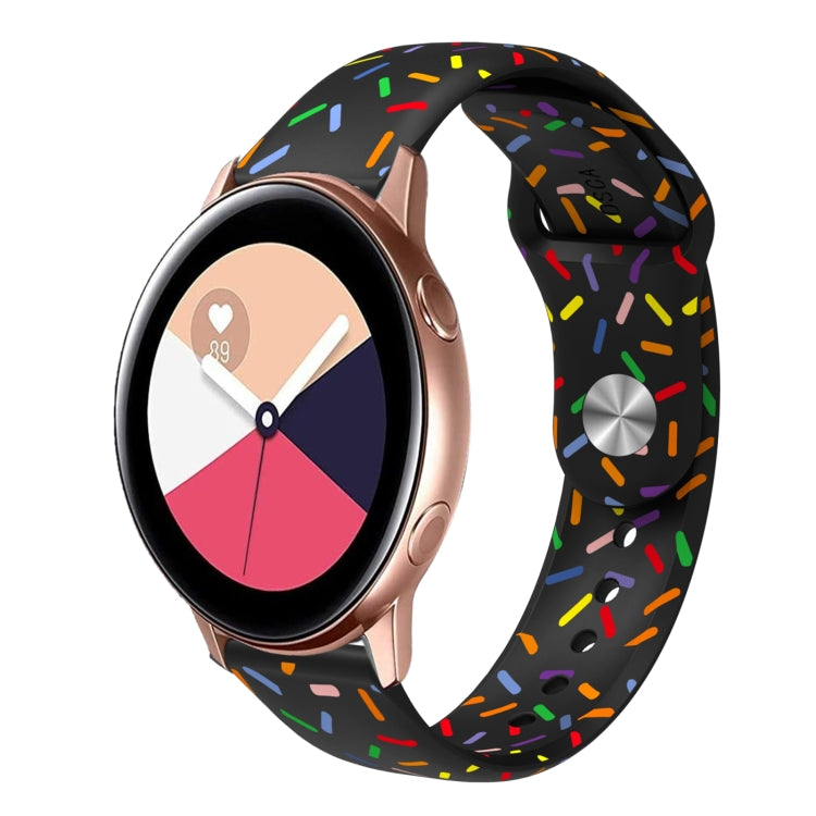 Sportliches Regenbogen Punkte Silikon Schnallen Uhrenarmband, Für Samsung Galaxy Watch 5 Pro, Für Samsung Galaxy Gear Sport, Für Samsung Galaxy Watch Active 2 40mm / 44mm, Für Samsung Galaxy Watch 3 41mm, Für Samsung Galaxy Watch Active 40mm