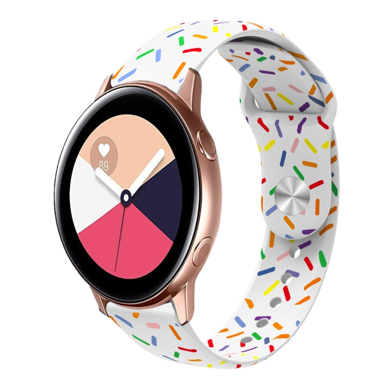 Sportliches Regenbogen Punkte Silikon Schnallen Uhrenarmband, Für Samsung Galaxy Watch 5 Pro, Für Samsung Galaxy Gear Sport, Für Samsung Galaxy Watch Active 2 40mm / 44mm, Für Samsung Galaxy Watch 3 41mm, Für Samsung Galaxy Watch Active 40mm