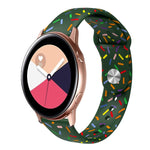 Sportliches Regenbogen Punkte Silikon Schnallen Uhrenarmband, Für Samsung Galaxy Watch 5 Pro, Für Samsung Galaxy Gear Sport, Für Samsung Galaxy Watch Active 2 40mm / 44mm, Für Samsung Galaxy Watch 3 41mm, Für Samsung Galaxy Watch Active 40mm