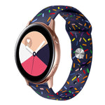 Sportliches Regenbogen Punkte Silikon Schnallen Uhrenarmband, Für Samsung Galaxy Watch 5 Pro, Für Samsung Galaxy Gear Sport, Für Samsung Galaxy Watch Active 2 40mm / 44mm, Für Samsung Galaxy Watch 3 41mm, Für Samsung Galaxy Watch Active 40mm