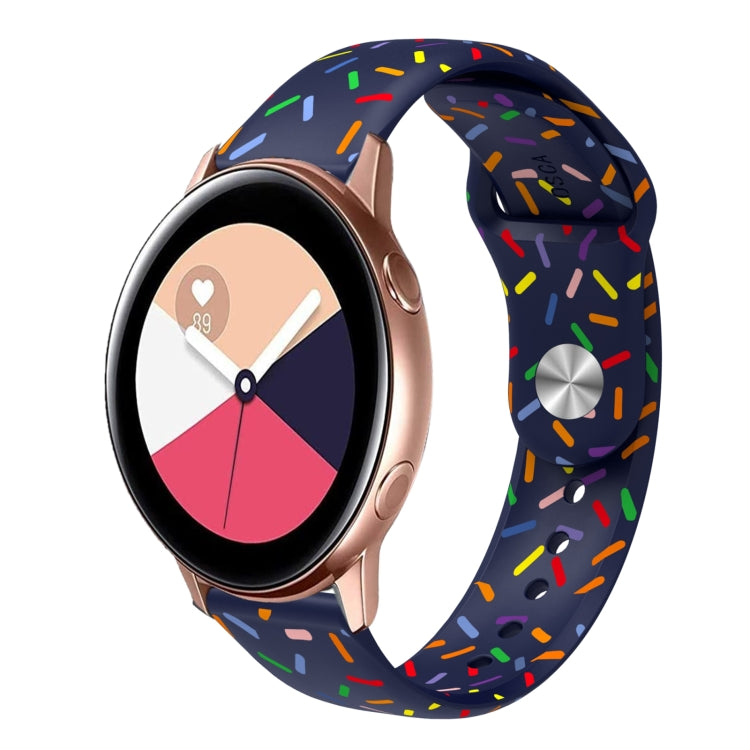 Sportliches Regenbogen Punkte Silikon Schnallen Uhrenarmband, Für Samsung Galaxy Watch 5 Pro, Für Samsung Galaxy Gear Sport, Für Samsung Galaxy Watch Active 2 40mm / 44mm, Für Samsung Galaxy Watch 3 41mm, Für Samsung Galaxy Watch Active 40mm