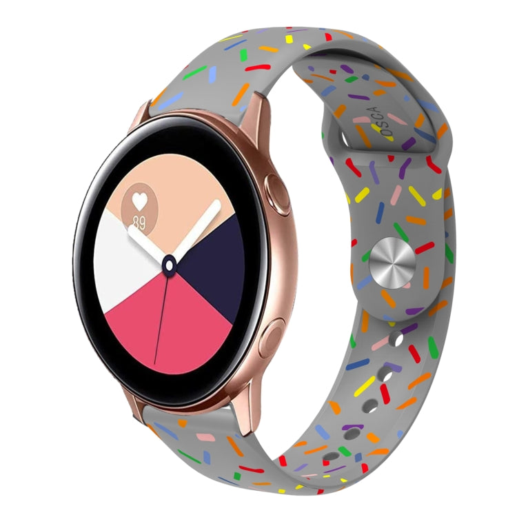 Sportliches Regenbogen Punkte Silikon Schnallen Uhrenarmband, Für Samsung Galaxy Watch 5 Pro, Für Samsung Galaxy Gear Sport, Für Samsung Galaxy Watch Active 2 40mm / 44mm, Für Samsung Galaxy Watch 3 41mm, Für Samsung Galaxy Watch Active 40mm