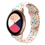Sportliches Regenbogen Punkte Silikon Schnallen Uhrenarmband, Für Samsung Galaxy Watch 5 Pro, Für Samsung Galaxy Gear Sport, Für Samsung Galaxy Watch Active 2 40mm / 44mm, Für Samsung Galaxy Watch 3 41mm, Für Samsung Galaxy Watch Active 40mm