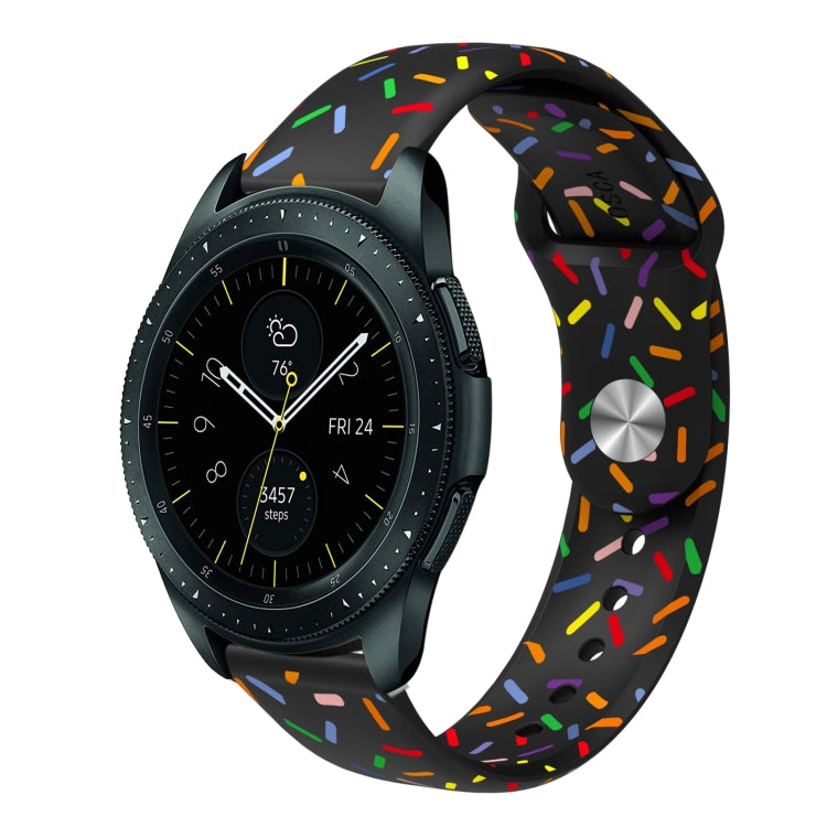 Sportliches Regenbogen Punkte Silikon Schnallen Uhrenarmband, Für Samsung Galaxy Watch 5 Pro, Für Samsung Galaxy Gear Sport, Für Samsung Galaxy Watch Active 2 40mm / 44mm, Für Samsung Galaxy Watch 3 41mm, Für Samsung Galaxy Watch Active 40mm
