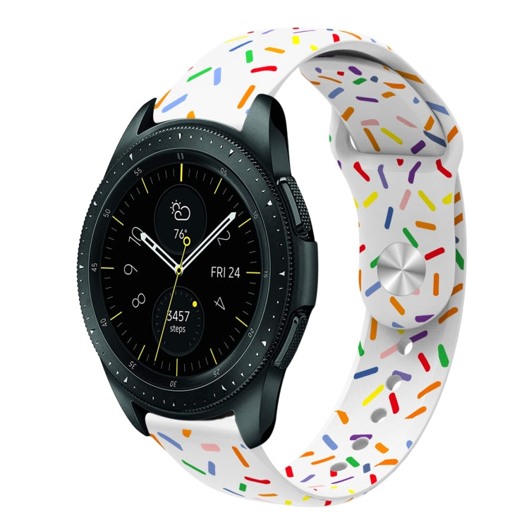 Sportliches Regenbogen Punkte Silikon Schnallen Uhrenarmband, Für Samsung Galaxy Watch 5 Pro, Für Samsung Galaxy Gear Sport, Für Samsung Galaxy Watch Active 2 40mm / 44mm, Für Samsung Galaxy Watch 3 41mm, Für Samsung Galaxy Watch Active 40mm