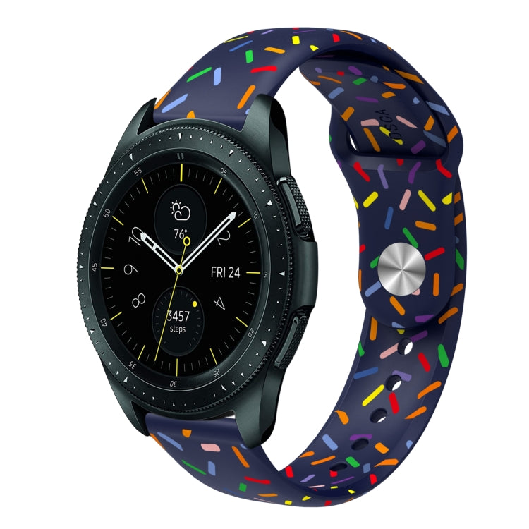 Sportliches Regenbogen Punkte Silikon Schnallen Uhrenarmband, Für Samsung Galaxy Watch 5 Pro, Für Samsung Galaxy Gear Sport, Für Samsung Galaxy Watch Active 2 40mm / 44mm, Für Samsung Galaxy Watch 3 41mm, Für Samsung Galaxy Watch Active 40mm