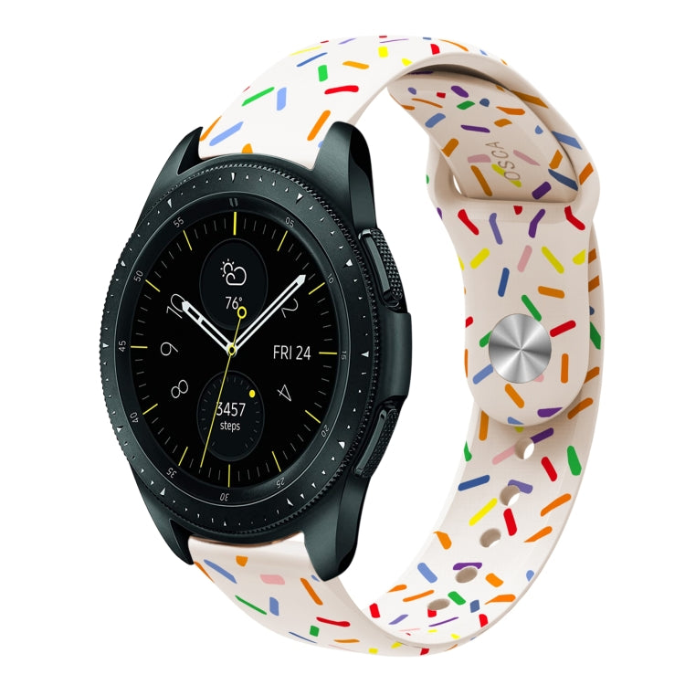 Sportliches Regenbogen Punkte Silikon Schnallen Uhrenarmband, Für Samsung Galaxy Watch 5 Pro, Für Samsung Galaxy Gear Sport, Für Samsung Galaxy Watch Active 2 40mm / 44mm, Für Samsung Galaxy Watch 3 41mm, Für Samsung Galaxy Watch Active 40mm