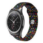 Sportliches Regenbogen Punkte Silikon Schnallen Uhrenarmband, Für Samsung Galaxy Watch 5 Pro, Für Samsung Galaxy Gear Sport, Für Samsung Galaxy Watch Active 2 40mm / 44mm, Für Samsung Galaxy Watch 3 41mm, Für Samsung Galaxy Watch Active 40mm