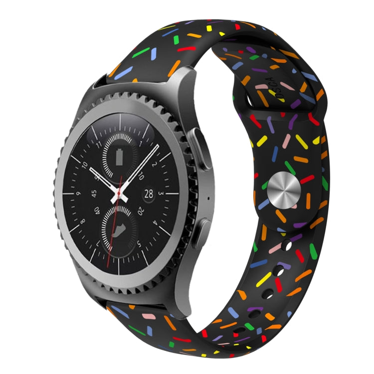 Sportliches Regenbogen Punkte Silikon Schnallen Uhrenarmband, Für Samsung Galaxy Watch 5 Pro, Für Samsung Galaxy Gear Sport, Für Samsung Galaxy Watch Active 2 40mm / 44mm, Für Samsung Galaxy Watch 3 41mm, Für Samsung Galaxy Watch Active 40mm